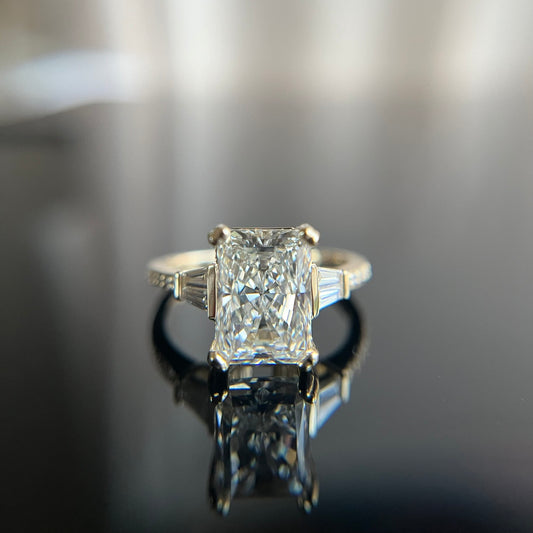 14K 3.32 CTW Lab Grown Diamond Ring