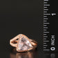 10K Rose Gold Morganite and Diamond Ring