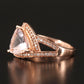 10K Rose Gold Morganite and Diamond Ring