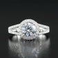 Platinum 1.62 CTW Lab Grown Diamond Halo Ring