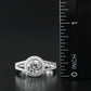 Platinum 1.62 CTW Lab Grown Diamond Halo Ring