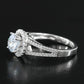 Platinum 1.62 CTW Lab Grown Diamond Halo Ring