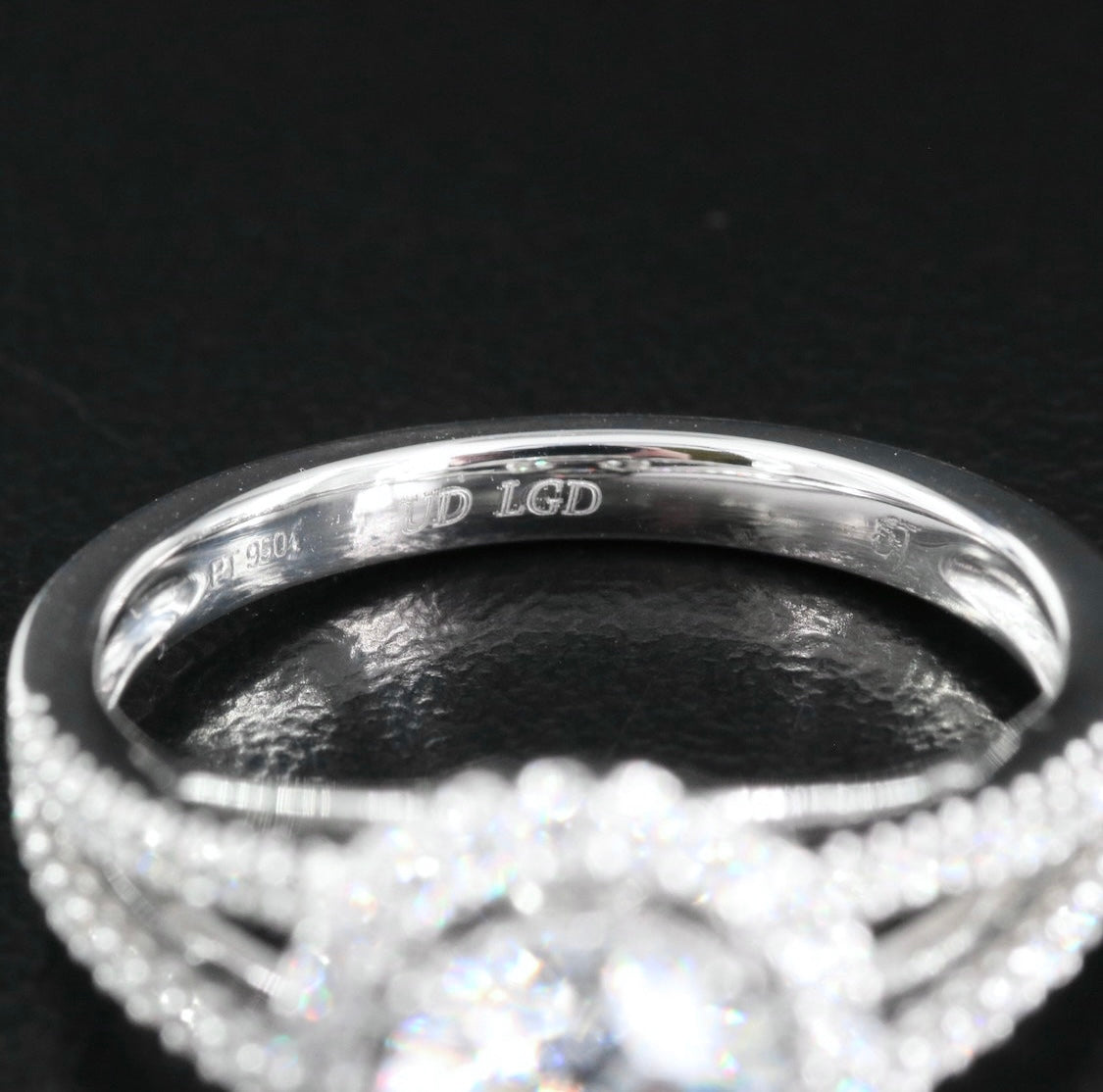 Platinum 1.62 CTW Lab Grown Diamond Halo Ring