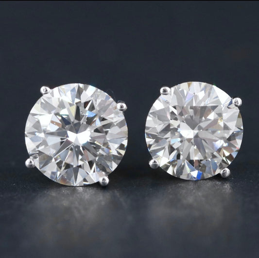 14K 4.50 CTW Lab Grown Diamond Stud Earrings w/Appraisal