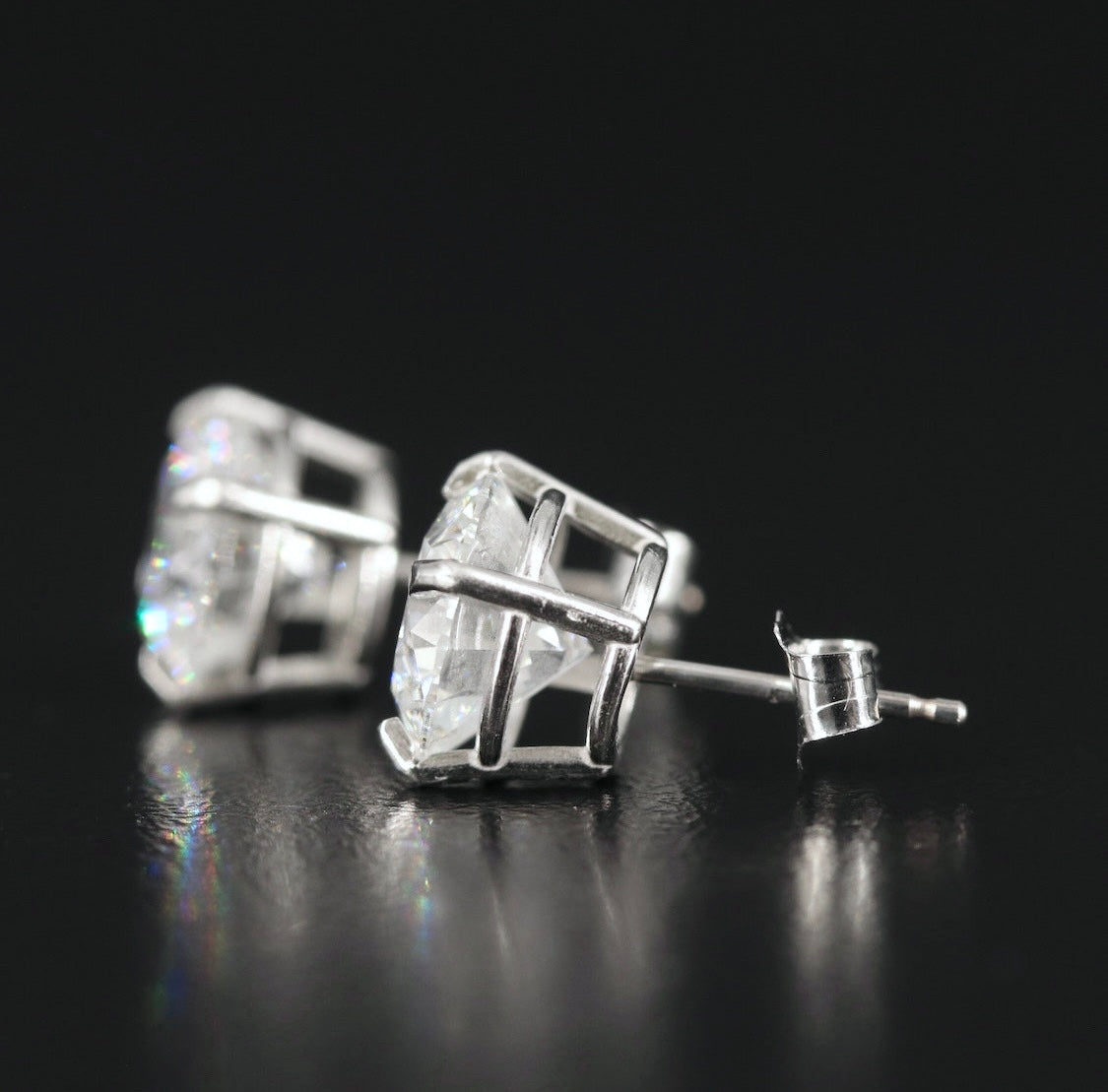 14K 4.31 CTW Lab Grown Diamond Stud Earrings w/Appraisal