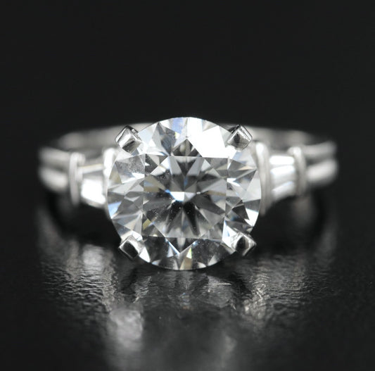 Platinum 3.37 CTW Lab Grown Diamond Ring